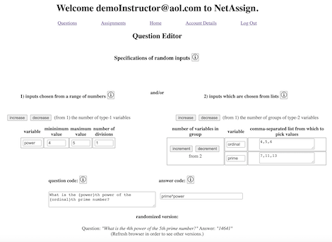 Editor for a particular math question